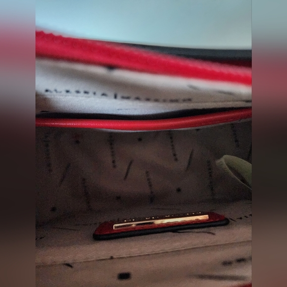 Alessia Massimo Saddle Bag in Black,  Gray and Red - Picture 6 of 6